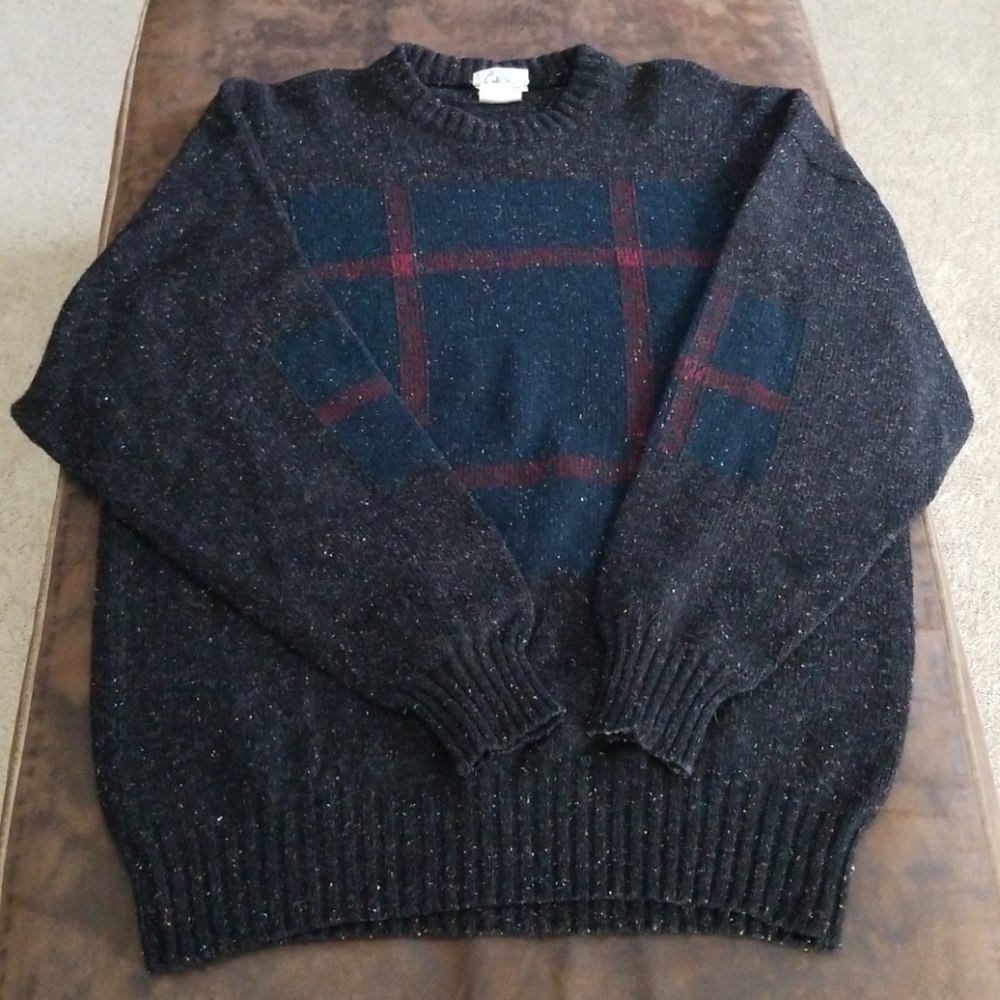 Men's Longsleeve Wool Silk Sweater Size Large